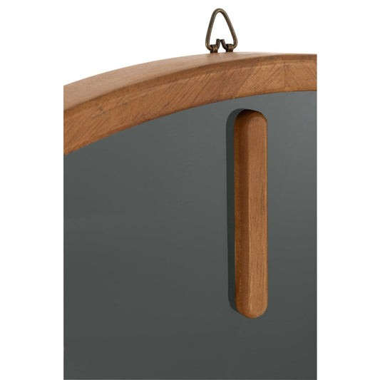 J-Line J-Line Rond klok - hout/ glas - bruin/ zwart - M - Ø 60 cm
