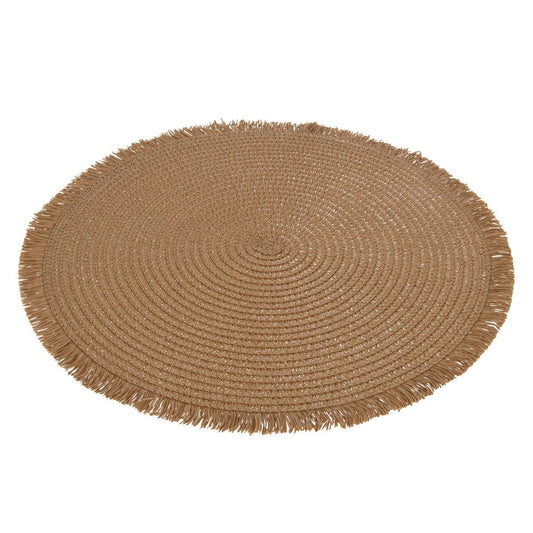 J-Line J-Line Rond placemat - papier - lichtbruin - 6x