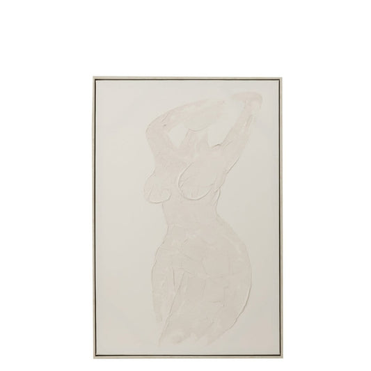 J-Line J-Line schilderij Vrouw Abstract - canvas/verf - wit