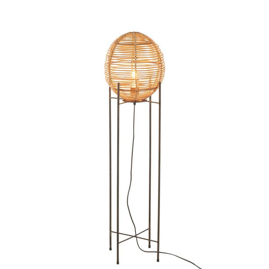 J-Line J-Line staanlamp Op Frame - metaal/rotin - naturel