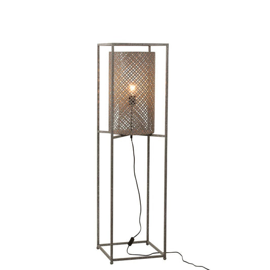 J-Line J-Line staanlamp Recht Gaatjes - metaal - grijs - small
