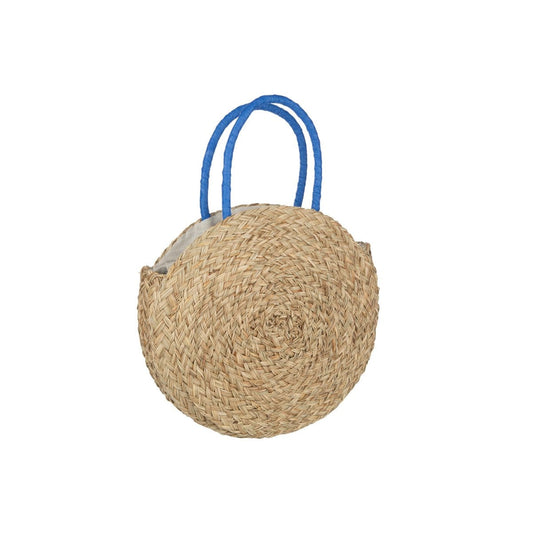 J-Line J-Line Strandtas Rond Bloem Zeegras Nat/Blauw