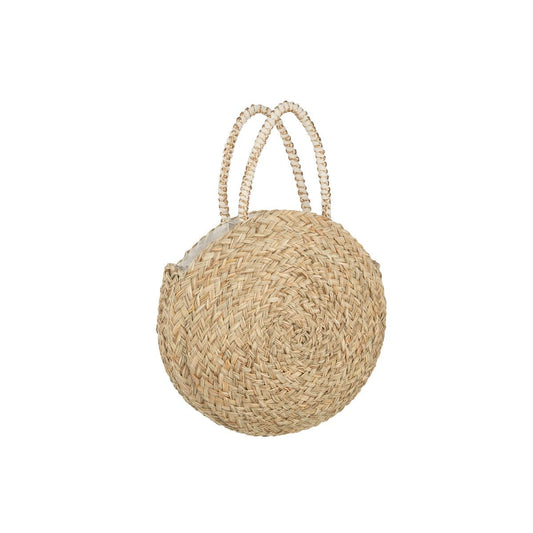 J-Line J-Line Strandtas Rond+Kwast Zeegras/Kant Nat/Wit