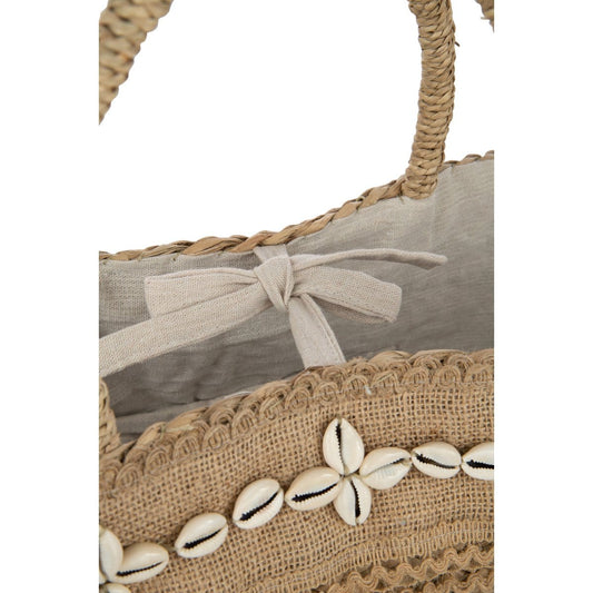J-Line J-Line Strandtas Schelpen Jute Band Zeegras Nat