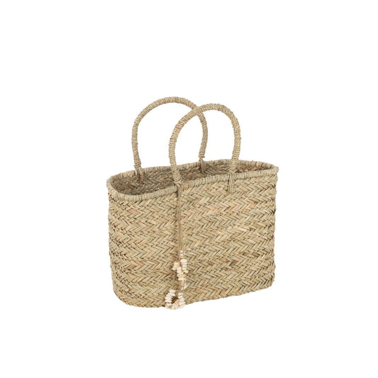 J-Line J-Line Strandtas Schelpen Jute Naturel Large