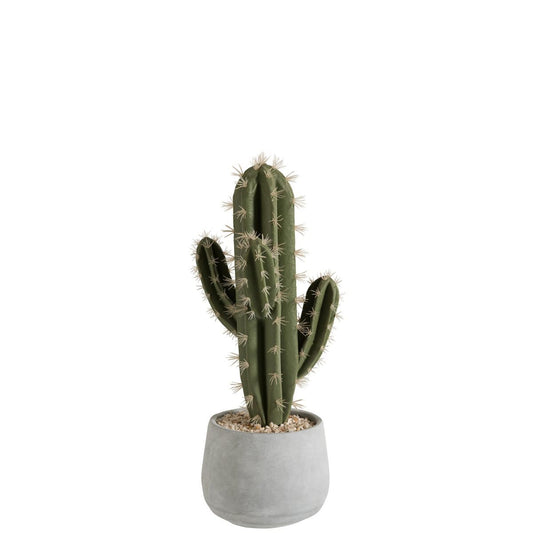 J-Line J-Line Succulent+Pot Cement Groen