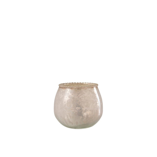 J-Line J-Line Theelicht Houder Glas Roze Small