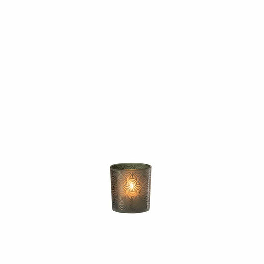 J-Line J-Line theelichthouder Boog - glas - groen - small - 4 stuks