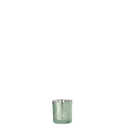 J-Line J-Line theelichthouder Boom - glas - groen/zilver - 3 stuks