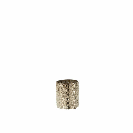 J-Line J-Line theelichthouder Cirkels - glas - zilver - 3 stuks
