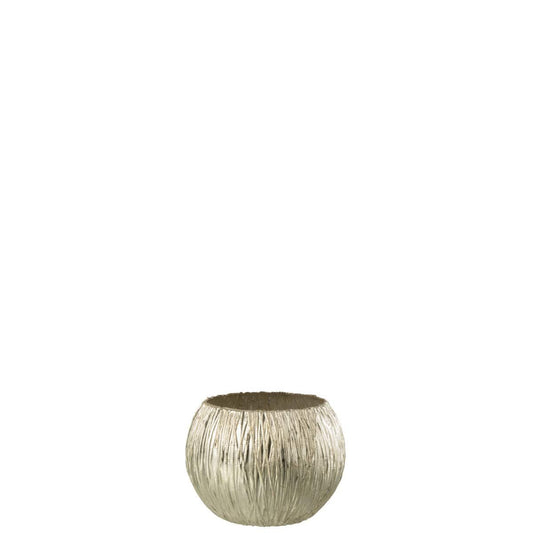 J-Line J-Line theelichthouder - glas - zilver - extra small - 2 stuks