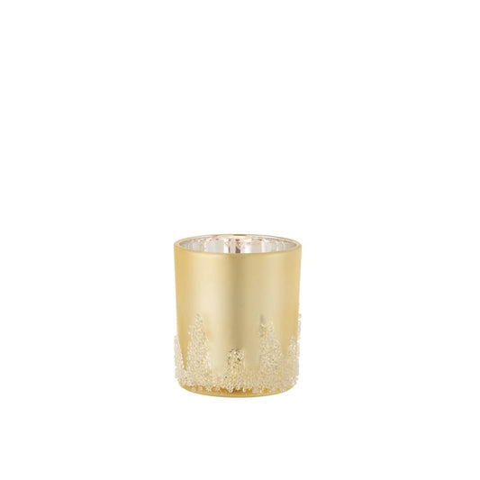 J-Line J-Line theelichthouder Suiker - goud - large - 2 stuks