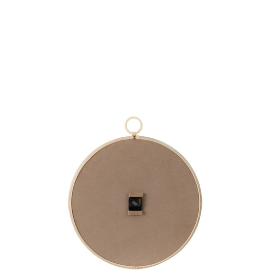 J-Line J-Line wandklok Kyr - jute - naturel/wit - medium - Ø 4.5 cm