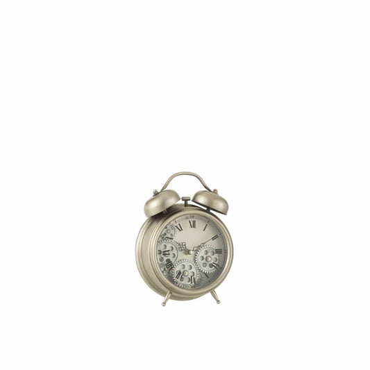 J-Line J-Line Wekker Romeinse Cijfers klok - metaal - zilver - S - Ø 26 cm