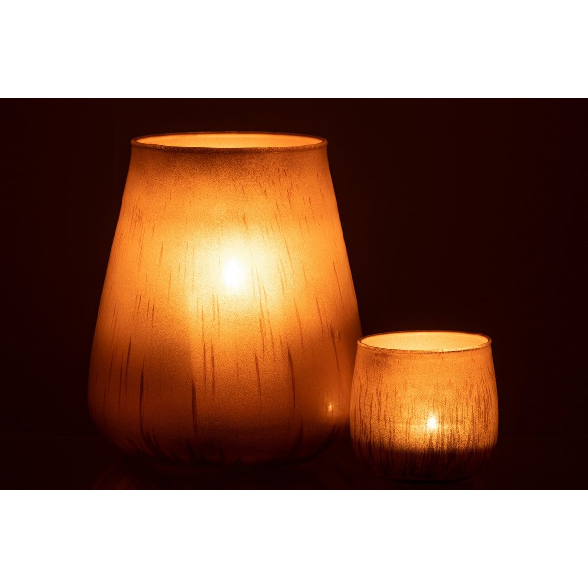 J-Line J-Line windlicht Antiek - glas - bruin - large