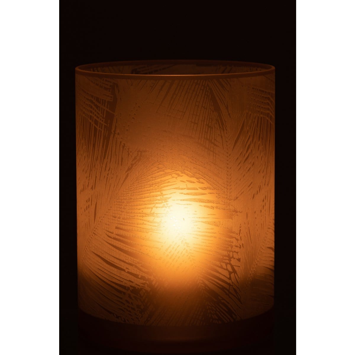 J-Line J-Line windlicht Bladeren - glas - beige - extra large