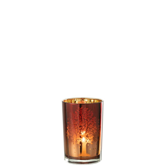 J-Line J-Line windlicht Bomen - glas - bruin - large