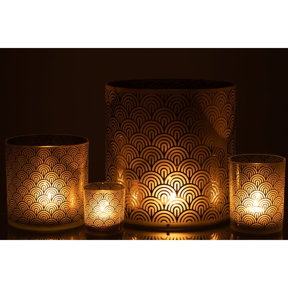 J-Line J-Line Windlicht Boog Glas Groen X-Large