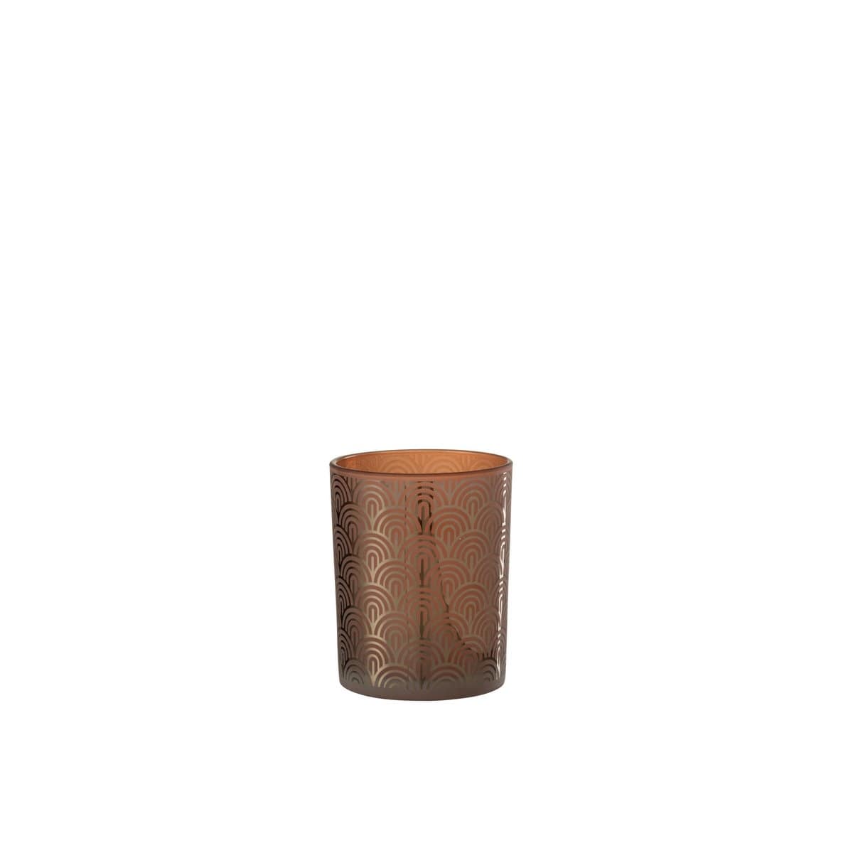 J-Line J-Line windlicht Boog - glas - oranje - medium