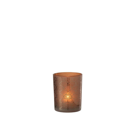 J-Line J-Line windlicht Boog - glas - oranje - medium