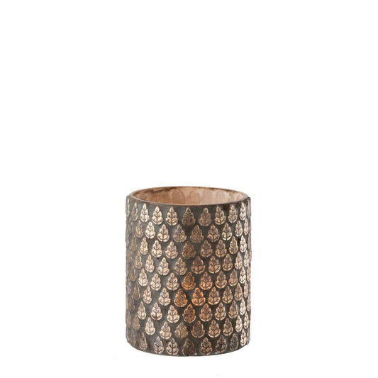 J-Line J-Line windlicht Boom - glas - bruin