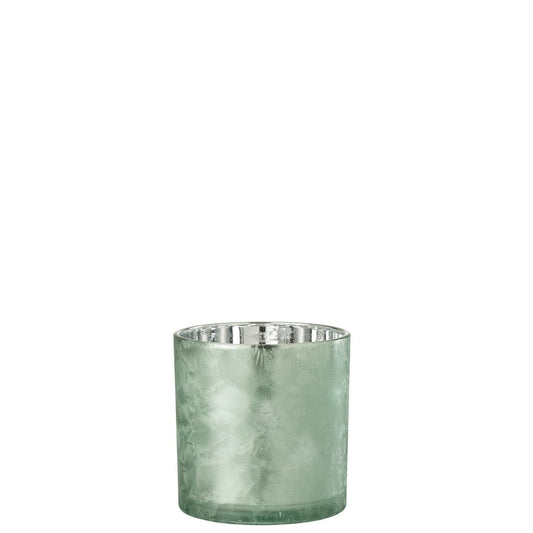 J-Line J-Line windlicht Boom - glas - groen/zilver - large