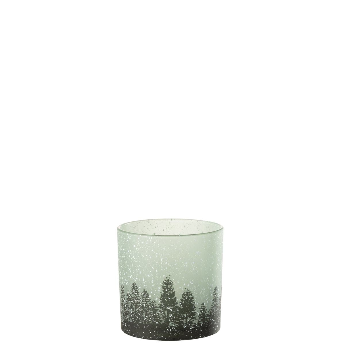 J-Line J-Line Windlicht Boom Sneeuw Glas Groen Large