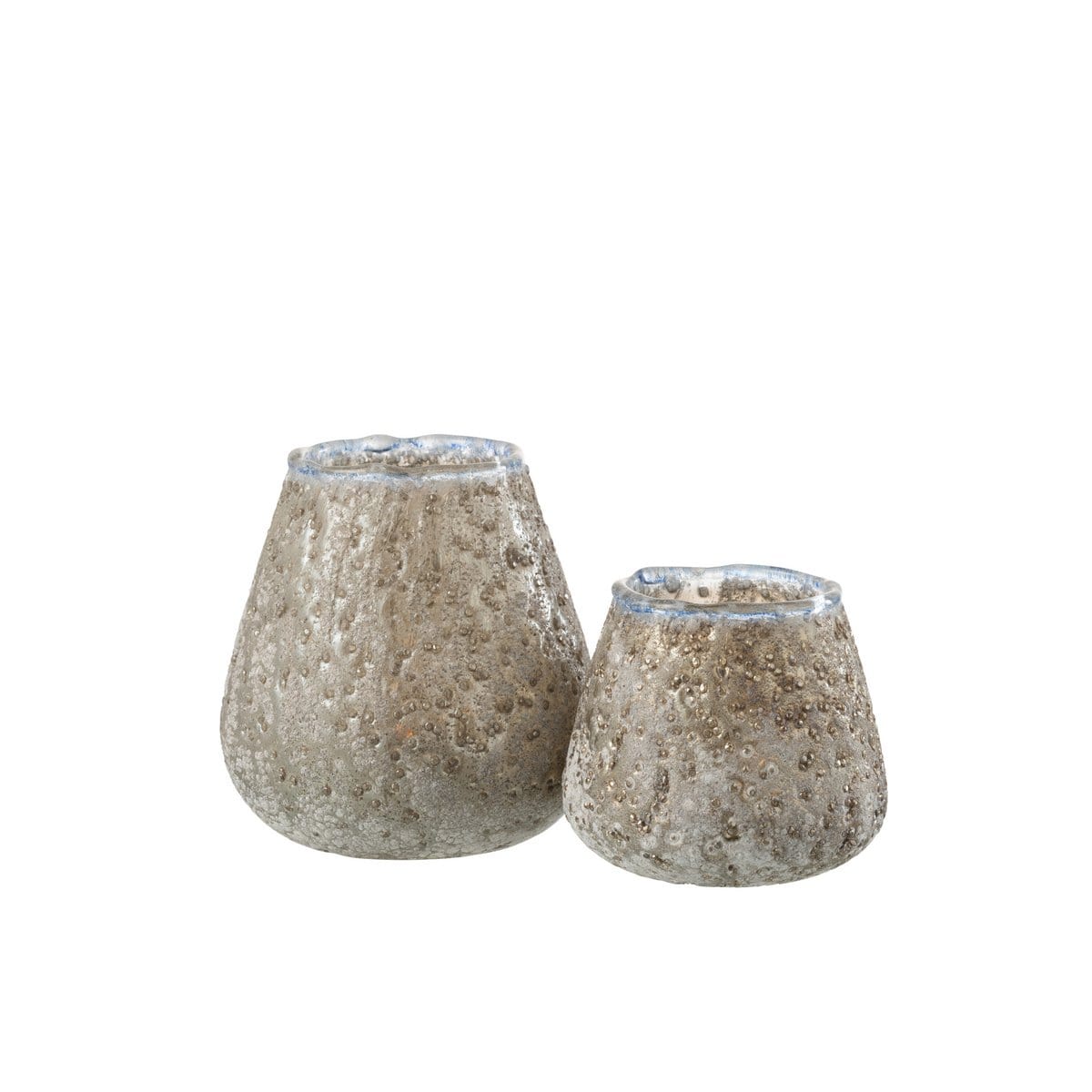 J-Line J-Line windlicht - glas - grijs - medium