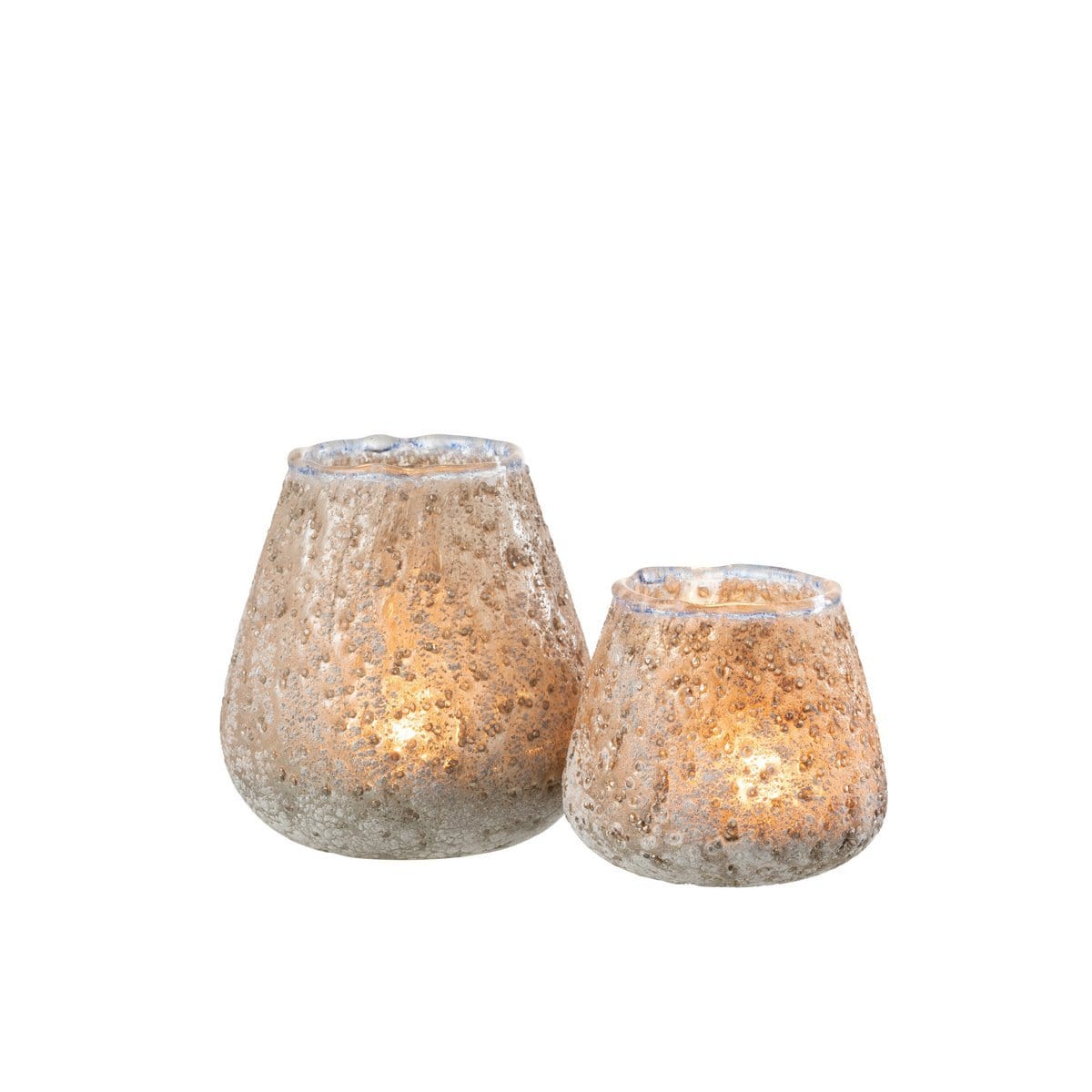 J-Line J-Line windlicht - glas - grijs - medium