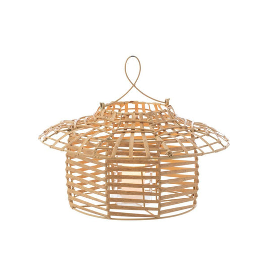 J-Line J-Line windlicht Hangend Laag - rotan - naturel