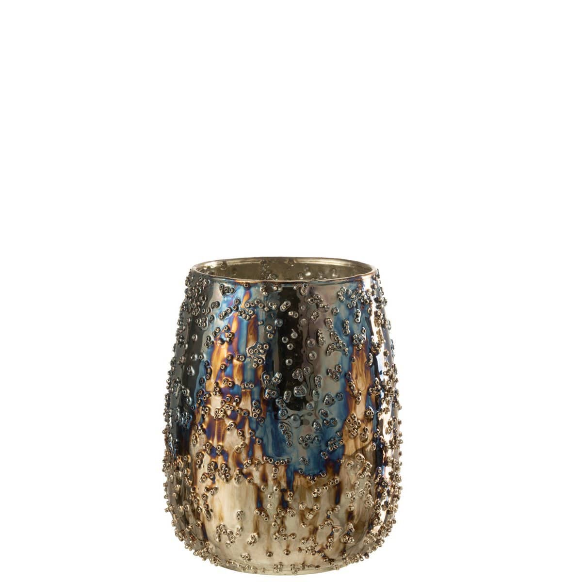 J-Line J-Line windlicht Lise - glas - bruin/goud - medium