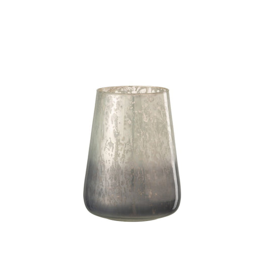 J-Line J-Line windlicht Milky - glas - grijs - large