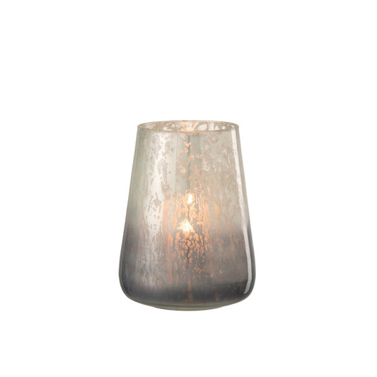 J-Line J-Line windlicht Milky - glas - grijs - large