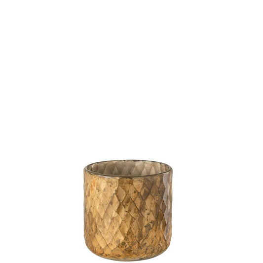 J-Line J-Line windlicht Ruit - glas - goud
