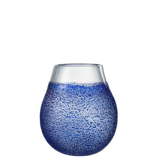 J-Line J-Line windlicht Santorini - glas - blauw