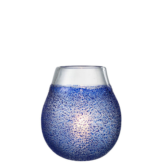 J-Line J-Line windlicht Santorini - glas - blauw