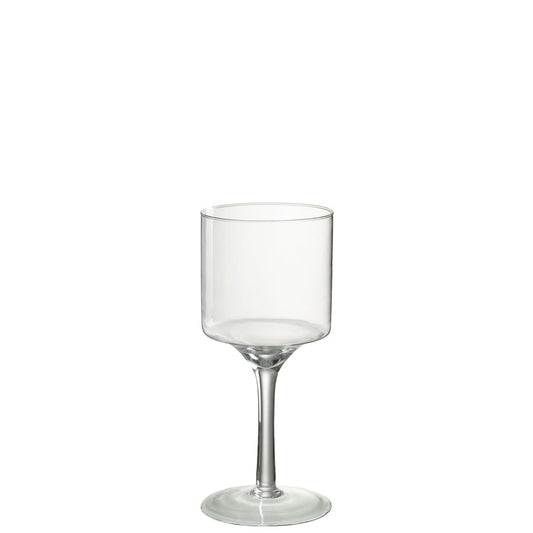 J-Line J-Line windlicht Seni kaarshouder - glas - transparant - small
