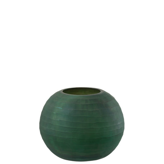 J-Line J-Line Windlicht Streep Glas Groen Medium