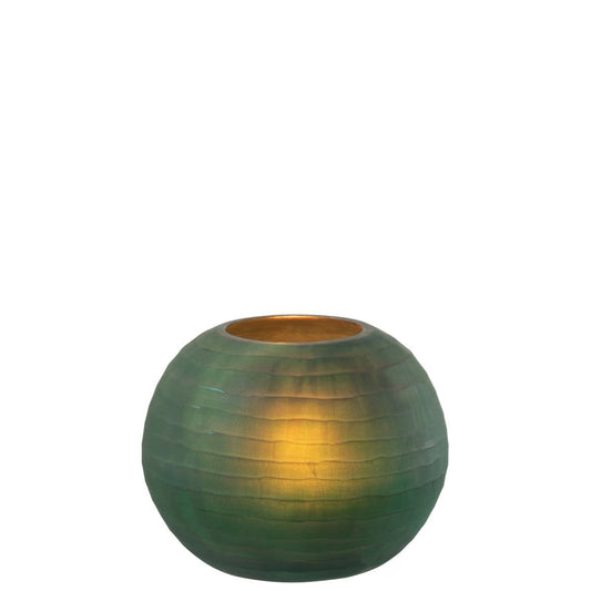 J-Line J-Line Windlicht Streep Glas Groen Medium