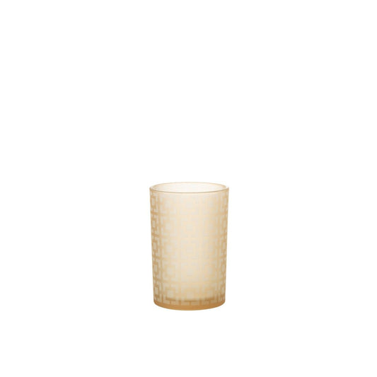 J-Line J-Line windlicht Vierkanten - glas - beige - large