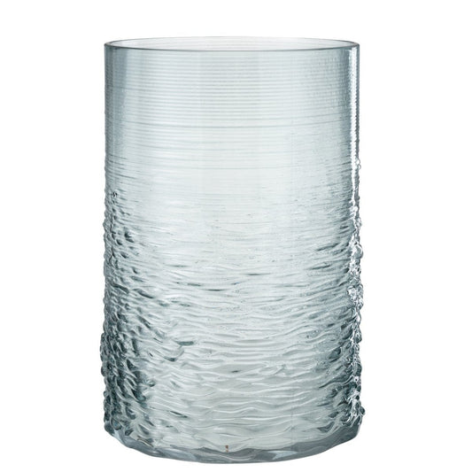 J-Line J-Line windlicht Zee - Kaarsenhouder - glas - blauw - large