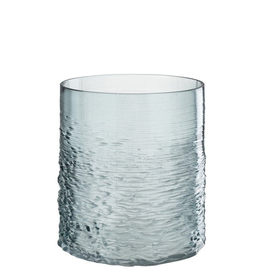 J-Line J-Line windlicht Zee - kaarshouder - glas - blauw - small