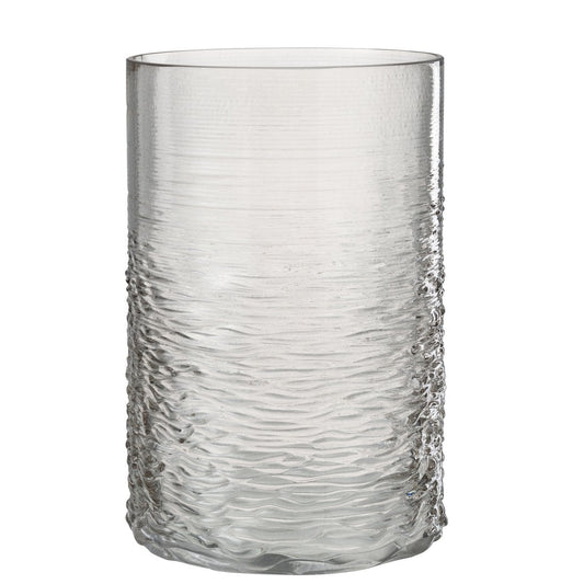 J-Line J-Line windlicht Zee - kaarshouder - glas - grijs - large
