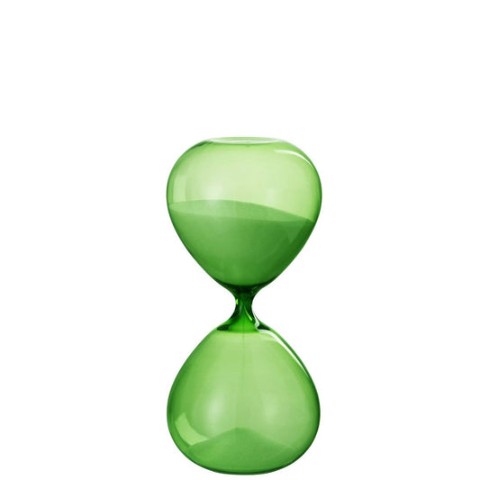 J-Line J-Line zandloper - glas - lichtgroen