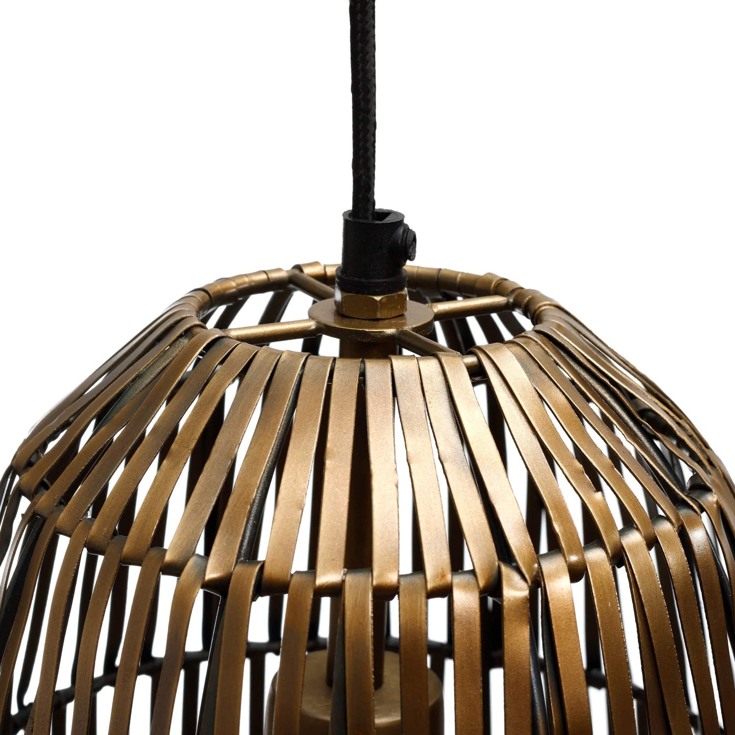 PTMD Jenner Brass ijzerdraad hanglamp rond hoog