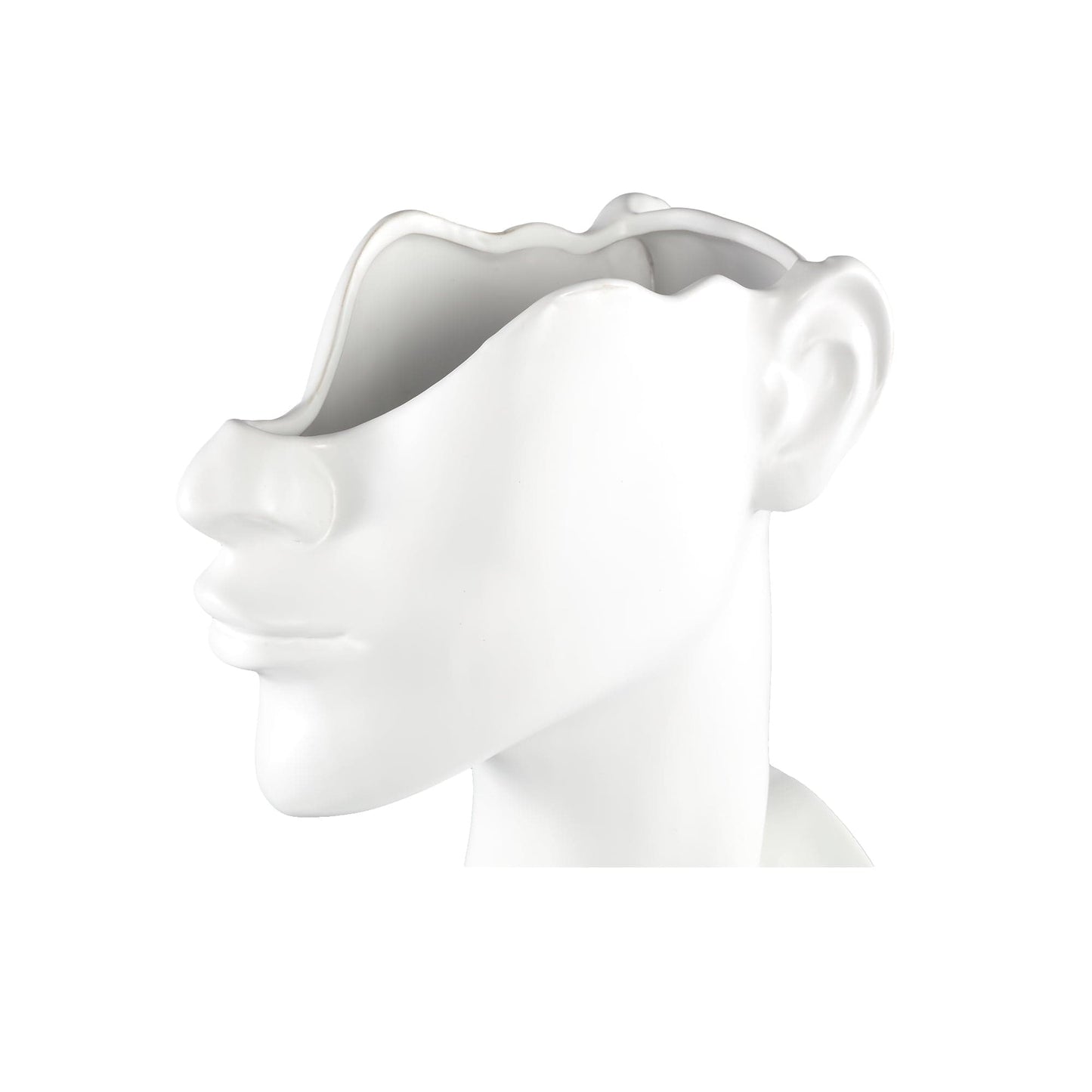 PTMD Jolie Witte keramische pot elegante vrouw vorm L