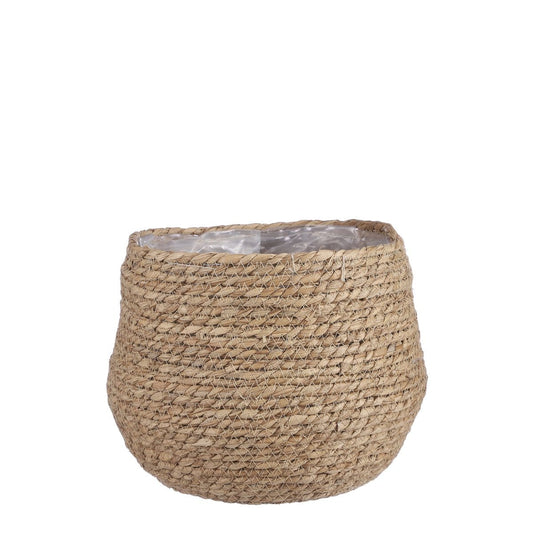 Mica Decorations Jorck Mand voor Planten - H24 x Ø26 cm - Zeegras - Lichtbruin