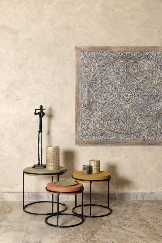 PTMD Kali Zwart gegoten alu beeld man met fluit