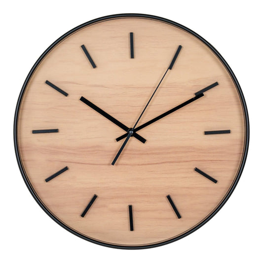 House Nordic ApS Kensington Wandklok - Wandklok, zwart, geruisloos uurwerk, rond, ø35 cm