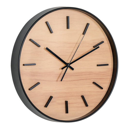 House Nordic ApS Kensington Wandklok - Wandklok, zwart, geruisloos uurwerk, rond, ø35 cm